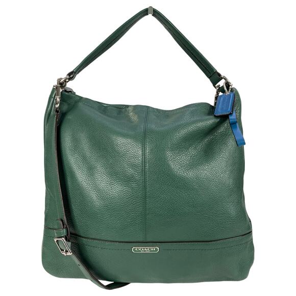 Coach Handbags - Coach Park Pebbled Leather Hobo Shoulder Crossbody Bag Pine Green F23293